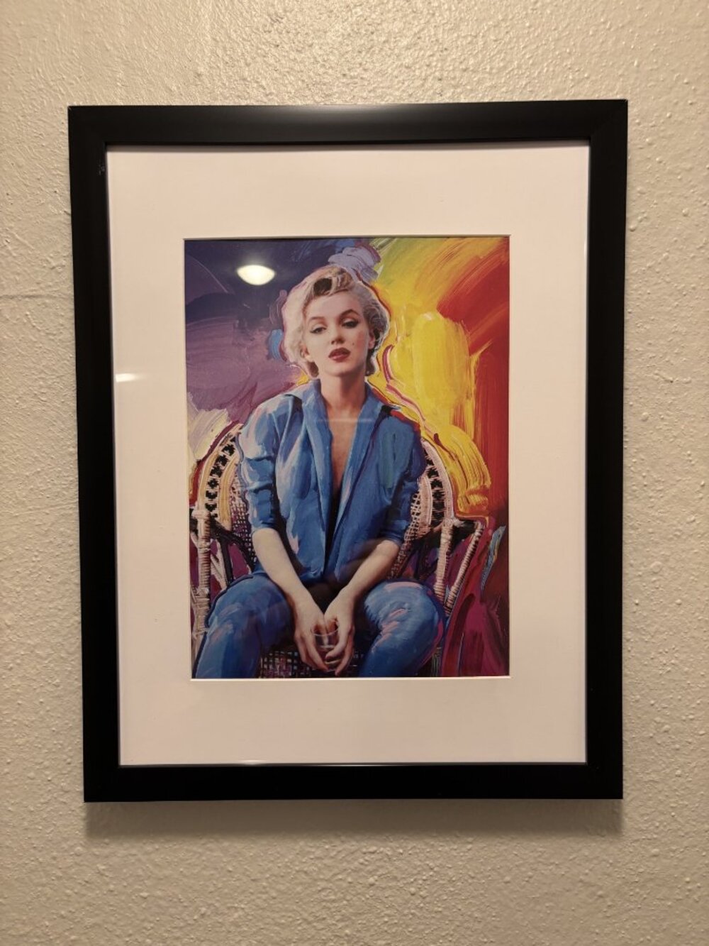 Peter Max Framed 8.5x11 Inch Art Print - Marilyn Monroe in Denim